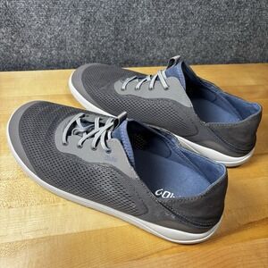 OluKai Nohea Moku Sneakers Canvas Mesh Gray Men 13 Fishing Ocean Beach